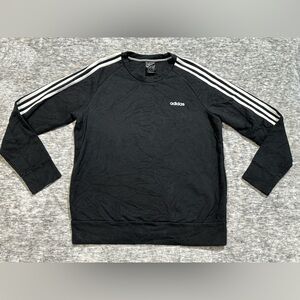 Adidas Women's Essentials 3-Stripes Track Sweatshirt Black and White Size XL